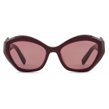 Giorgio Armani - Occhiali da Sole Donna Forma a Farfalla - Bordeaux - Occhiali da Sole - Giorgio Armani Eyewear