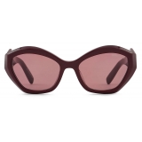 Giorgio Armani - Women’s Irregular-Shaped Sunglasses - Burgundy - Sunglasses - Giorgio Armani Eyewear
