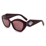 Giorgio Armani - Occhiali da Sole Donna Forma a Farfalla - Bordeaux - Occhiali da Sole - Giorgio Armani Eyewear