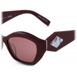 Giorgio Armani - Women’s Irregular-Shaped Sunglasses - Burgundy - Sunglasses - Giorgio Armani Eyewear