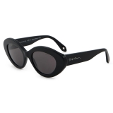 Giorgio Armani - Women’s Oval Sunglasses - Black - Sunglasses - Giorgio Armani Eyewear
