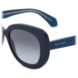 Giorgio Armani - Women’s Oval Sunglasses - Blue - Sunglasses - Giorgio Armani Eyewear