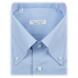 Viola Milano - Solid Carlo Riva Popline Doppio Button-Down Shirt - Light Blue - Handmade in Italy - Luxury Exclusive Collection