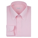 Viola Milano - Solid Carlo Riva Voila Tela Button-Down Shirt - Pink - Handmade in Italy - Luxury Exclusive Collection