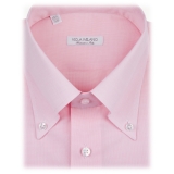 Viola Milano - Solid Carlo Riva Voila Tela Button-Down Shirt - Pink - Handmade in Italy - Luxury Exclusive Collection