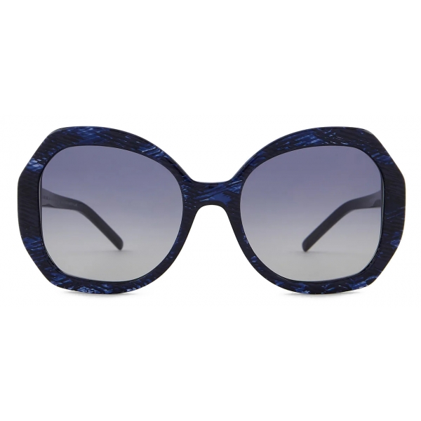 Giorgio Armani - Occhiali da Sole Donna Oversized - Blu Tartarugato - Occhiali da Sole - Giorgio Armani Eyewear