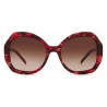 Giorgio Armani - Occhiali da Sole Donna Oversized - Rosso Tartarugato - Occhiali da Sole - Giorgio Armani Eyewear