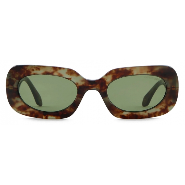 Giorgio Armani - Women’s Rectangular Sunglasses - Tortoiseshell Green - Sunglasses - Giorgio Armani Eyewear
