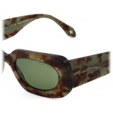 Giorgio Armani - Occhiali da Sole Donna Forma Rettangolare - Verde Tartarugato - Occhiali da Sole - Giorgio Armani Eyewear