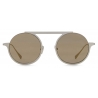 Giorgio Armani - Occhiali da Sole Donna Forma Rotonda - Argento Pallido Oro - Occhiali da Sole - Giorgio Armani Eyewear