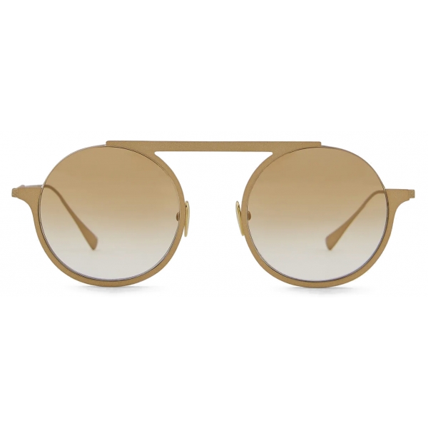 Giorgio Armani - Occhiali da Sole Donna Forma Rotonda - Oro Pallido Marrone Chiaro - Occhiali da Sole - Giorgio Armani Eyewear