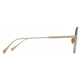 Giorgio Armani - Occhiali da Sole Donna Forma Rotonda - Argento Pallido Oro - Giorgio Armani Eyewear