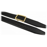 Goldfels - Gold I - Calfskin Jet Black - Nero - Cintura - Made in Italy - Luxury Exclusive Collection