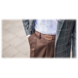 Goldfels - Gold I - Calfskin Chocolate Brown - Brown - Belt - Made in Italy - Luxury Exclusive Collection