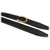 Goldfels - Gold II - Calfskin Jet Black - Nero - Cintura - Made in Italy - Luxury Exclusive Collection