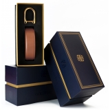 Goldfels - Gold II - Calfskin Cognac Brown - Marrone - Cintura - Made in Italy - Luxury Exclusive Collection