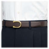 Goldfels - Gold II - Calfskin Chocolate Brown - Brown - Belt - Made in Italy - Luxury Exclusive Collection