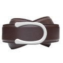 Goldfels - Palladium II - Calfskin Chocolate Brown - Brown - Belt - Made in Italy - Luxury Exclusive Collection
