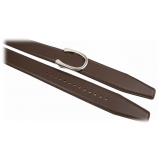 Goldfels - Palladium II - Calfskin Chocolate Brown - Marrone - Cintura - Made in Italy - Luxury Exclusive Collection