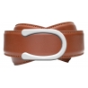 Goldfels - Palladium II - Calfskin Cognac Brown - Brown - Belt - Made in Italy - Luxury Exclusive Collection