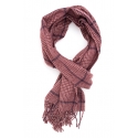 Viola Milano - Prince of Wales Wool Scarf - Pink Mix - Handmade in Italy - Luxury Exclusive Collection