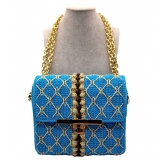 CapriNina - CapriGu - Fine Bag Handmade in Capri - Turquoise - Handmade in Italy - Exclusive Luxury