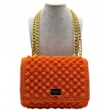 CapriNina - Ninetta Silke - Fine Bag Handmade in Capri - Orange - Handmade in Italy - Exclusive Luxury