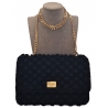 CapriNina - Ninetta Versy - Borsa Pregiata Relizzata a Mano a Capri - Nero Oro - Handmade in Italy - Exclusive Luxury