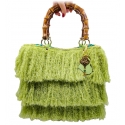 CapriNina - Le Charleston - Borsa Pregiata Relizzata a Mano a Capri - Verde - Handmade in Italy - Exclusive Luxury