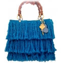 CapriNina - Le Charleston - Fine Bag Handmade in Capri - Turquoise - Handmade in Italy - Exclusive Luxury