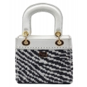 CapriNina - CapriDì Mini - Fine Bag Handmade in Capri - White Zebra - Handmade in Italy - Exclusive Luxury