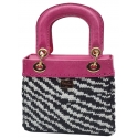 CapriNina - CapriDì Mini - Fine Bag Handmade in Capri - Pink Zebra - Handmade in Italy - Exclusive Luxury