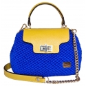 CapriNina - Capriccio - Fine Bag Handmade in Capri - Yellow Blue - Handmade in Italy - Exclusive Luxury