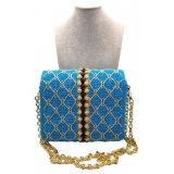 CapriNina - CapriGu - Fine Bag Handmade in Capri - Turquoise - Handmade in Italy - Exclusive Luxury