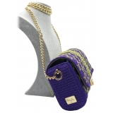 CapriNina - CapriGu - Fine Bag Handmade in Capri - Violet - Handmade in Italy - Exclusive Luxury