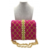 CapriNina - CapriGu - Fine Bag Handmade in Capri - Fuchsia - Handmade in Italy - Exclusive Luxury