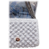 CapriNina - Ninetta Silke - Fine Bag Handmade in Capri - Pearl Grey - Handmade in Italy - Exclusive Luxury