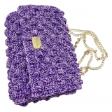 CapriNina - Ninetta Versy - Fine Bag Handmade in Capri - Double Purple - Handmade in Italy - Exclusive Luxury