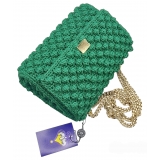 CapriNina - Ninetta Versy - Fine Bag Handmade in Capri - Emerald Green - Handmade in Italy - Exclusive Luxury