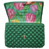 CapriNina - Ninetta Versy - Fine Bag Handmade in Capri - Emerald Green - Handmade in Italy - Exclusive Luxury