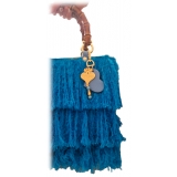 CapriNina - Le Charleston - Fine Bag Handmade in Capri - Turquoise - Handmade in Italy - Exclusive Luxury