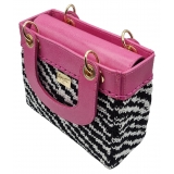 CapriNina - CapriDì Mini - Fine Bag Handmade in Capri - Pink Zebra - Handmade in Italy - Exclusive Luxury