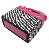 CapriNina - CapriDì Mini - Fine Bag Handmade in Capri - Pink Zebra - Handmade in Italy - Exclusive Luxury