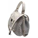 CapriNina - Capriccio - Fine Bag Handmade in Capri - Silver - Handmade in Italy - Exclusive Luxury