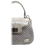 CapriNina - Capriccio - Fine Bag Handmade in Capri - Silver - Handmade in Italy - Exclusive Luxury