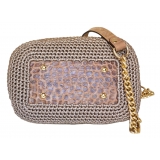 CapriNina - Capriccio - Borsa Pregiata Relizzata a Mano a Capri - Beige - Handmade in Italy - Exclusive Luxury