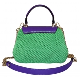 CapriNina - Capriccio - Fine Bag Handmade in Capri - Violet Green - Handmade in Italy - Exclusive Luxury