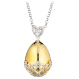Tsars Collection - Gold Necklace with Golden Hearts - Handmade in Swiss - Luxury Exclusive Collection