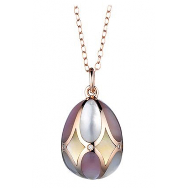 Tsars Collection - Necklace in Gold Mother of Pearl 429 - Handmade in Swiss - Luxury Exclusive Collection