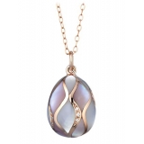 Tsars Collection - Necklace in Gold Mother of Pearl 430 - Handmade in Swiss - Luxury Exclusive Collection